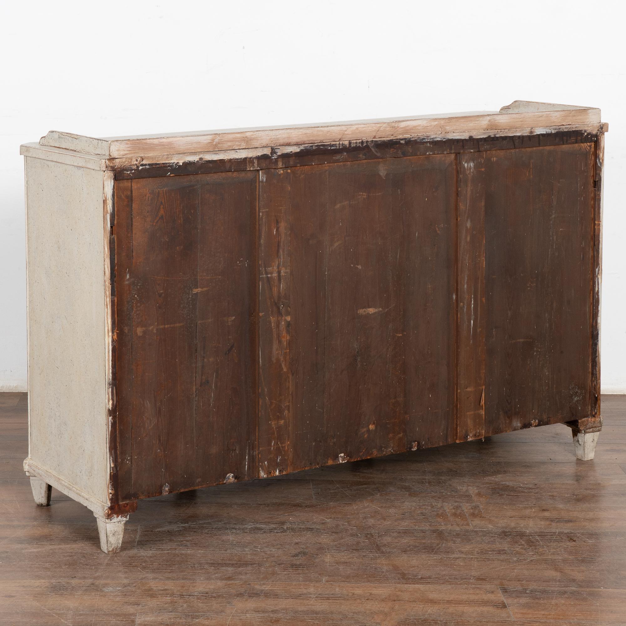 White Gustavian Sideboard Buffet, Sweden circa 1860-80 5
