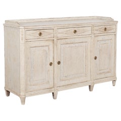 Antique White Gustavian Sideboard Buffet, Sweden circa 1860-80