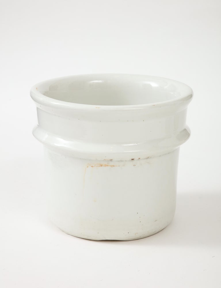 Industrial White 'Hall' Ironware Vessel For Sale