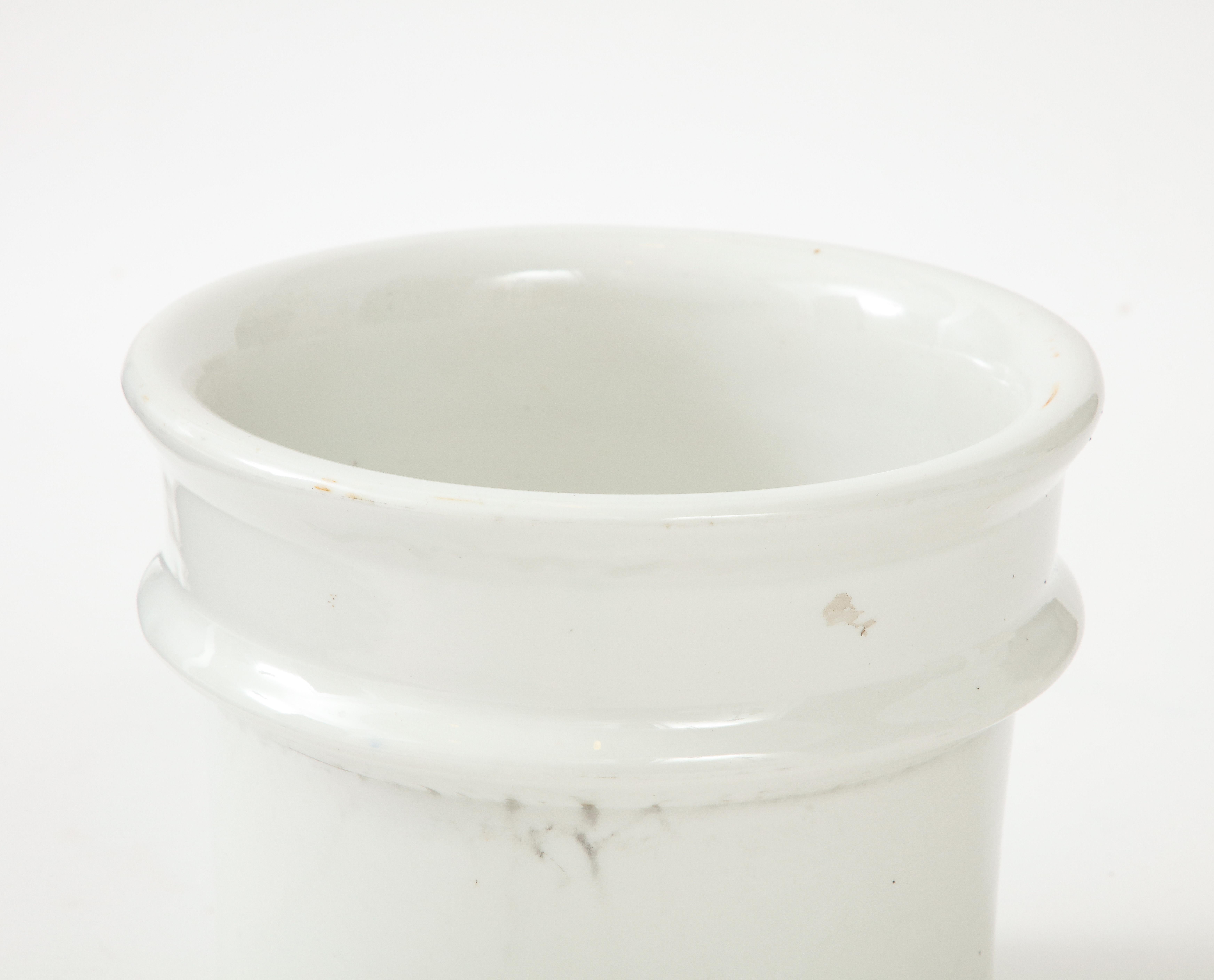 Early 20th Century White 'Hall' Ironware Vessel