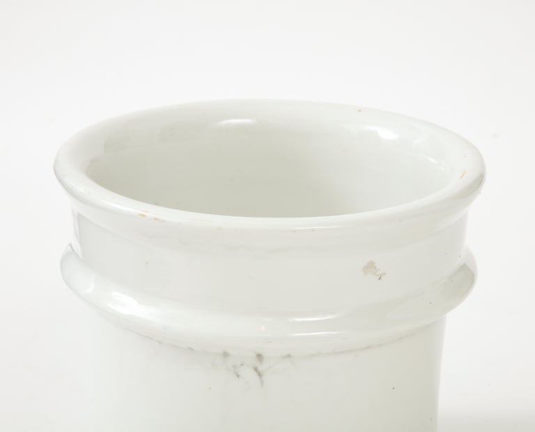Early 20th Century White 'Hall' Ironware Vessel For Sale
