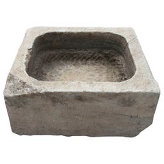 Lavabo de mármol blanco tallado a mano con un fregadero en un solo bloque