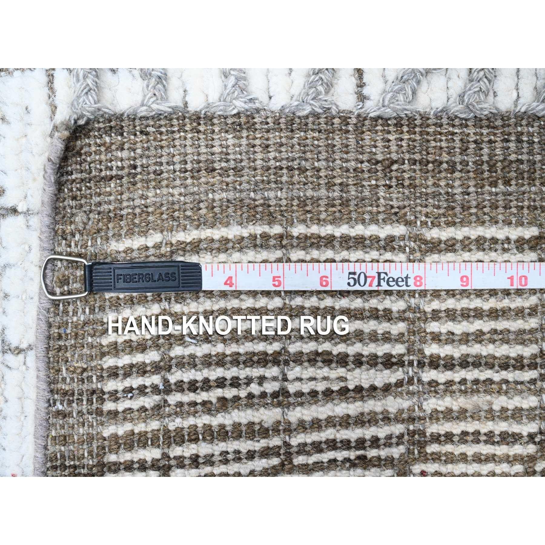 Whiting, tappeto orientale oversize in pura lana con trama marocchina annodata a mano, misura 12'2