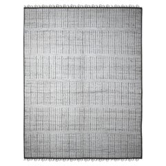 White Hand Knotted Moroccan Weave Pure Wool Oversized Oriental Rug 12'2" x 15'9"