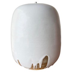 White Hand Made Ceramic Vase, Ceramic Sculpture, Earthy Modern Ceramic Sculpture