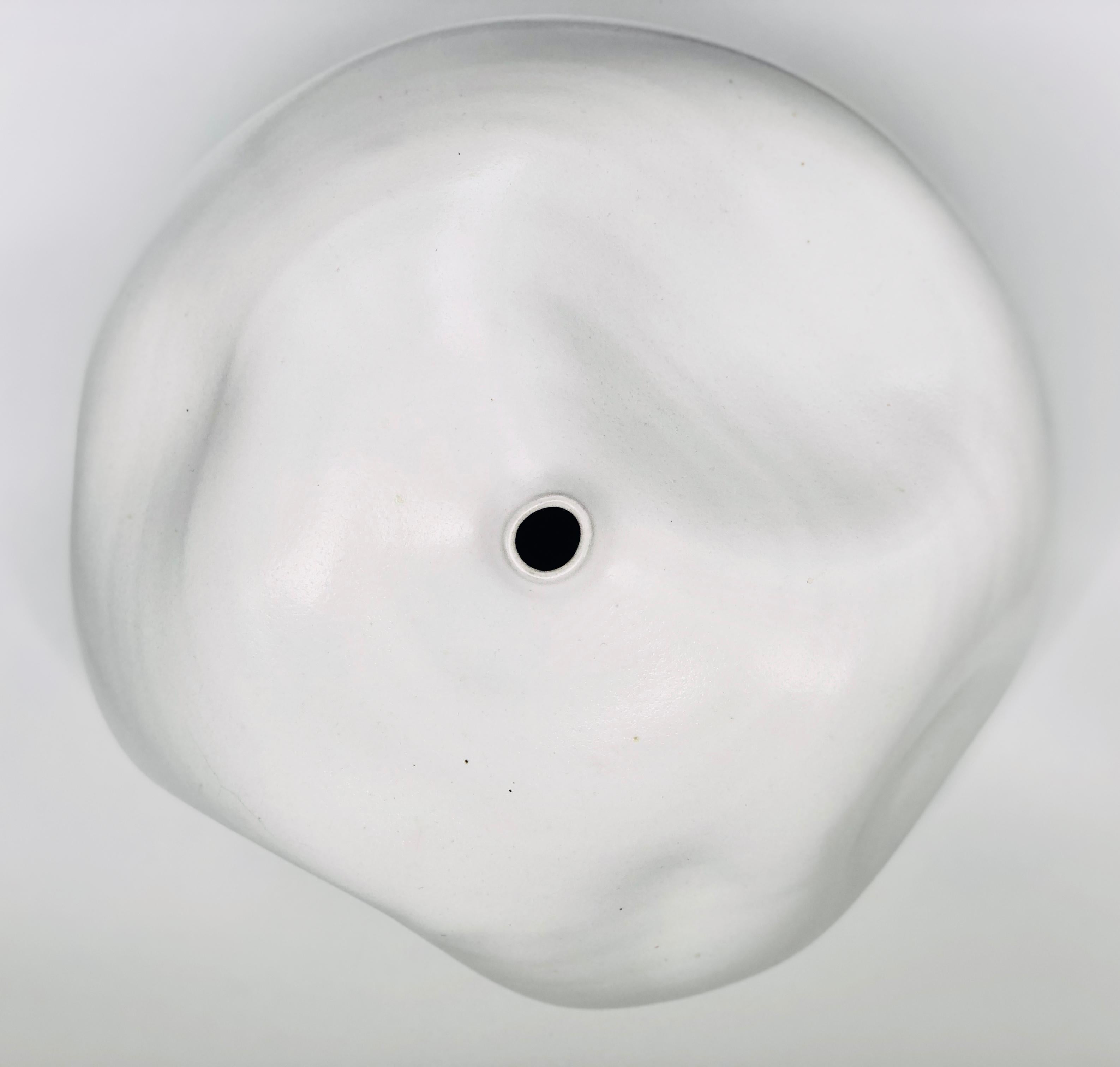 Modern White Handmade Contemporary Ceramic Vase / Interior Sculpture / Wabi Sabi