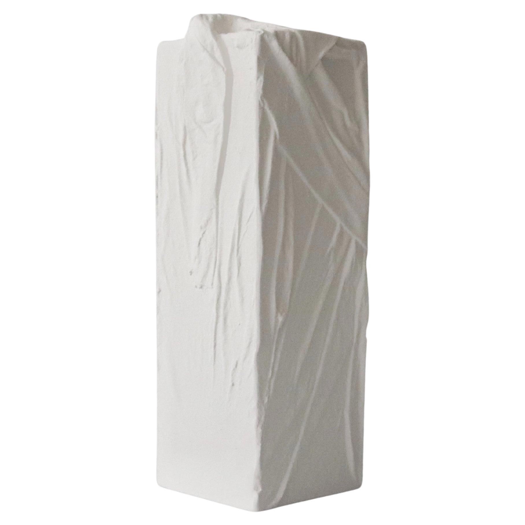 Handcrafted Ceramic Sculpture- 'Package',  with Handcrafted Drapery Texture