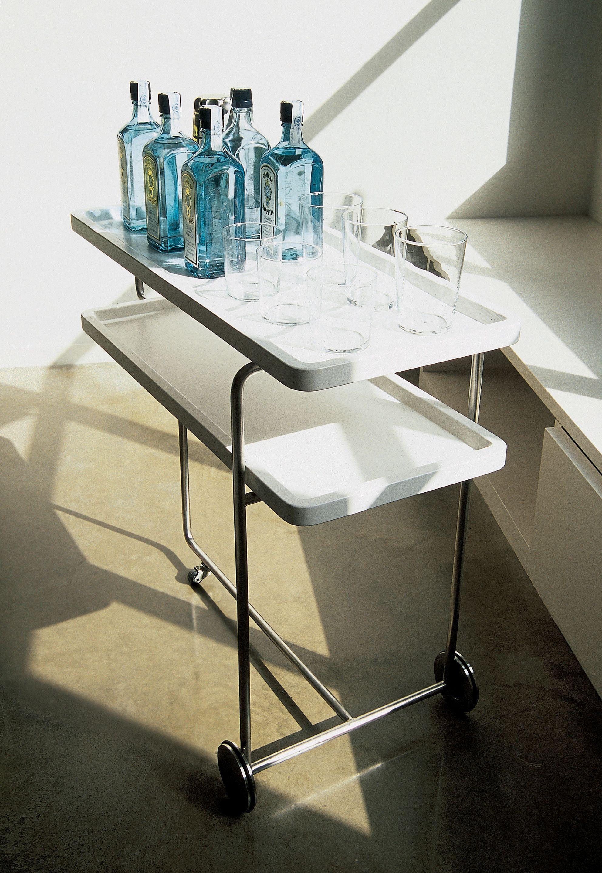 Painted White Happy Hour Trolley by Alfredo Häberli For Sale