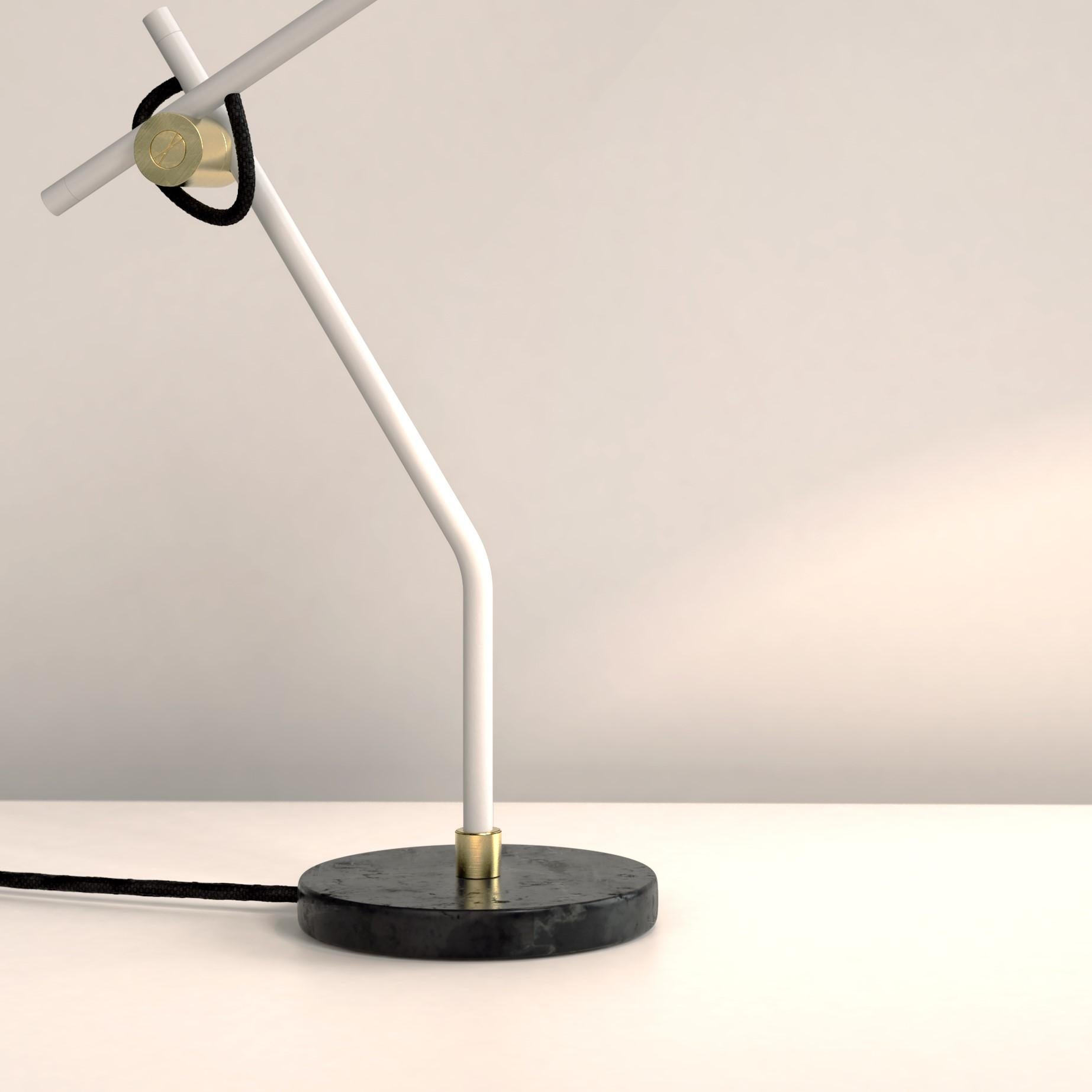 Modern White Hartau Table Lamp Handmade by Studio d'Armes