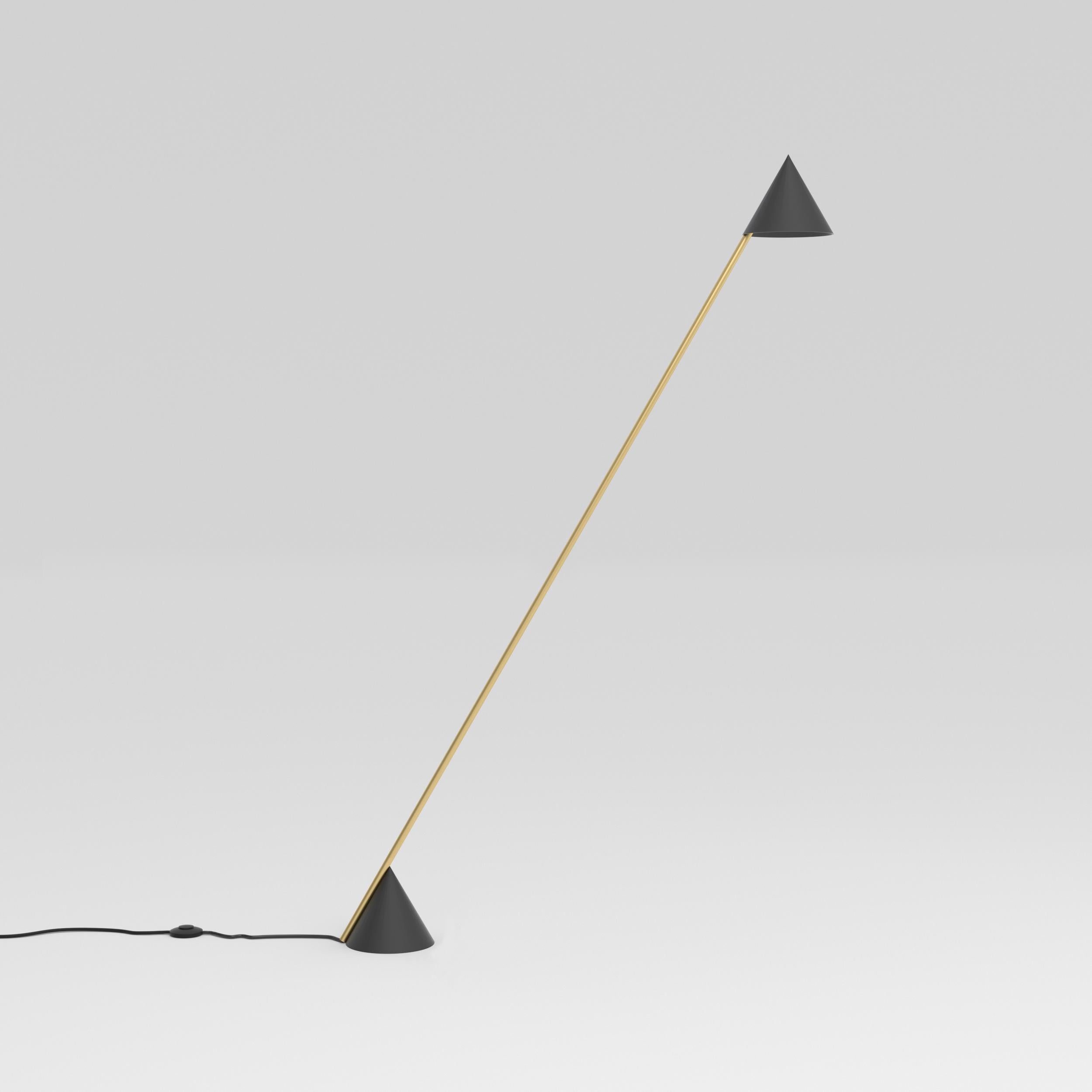 White Hat Floor Light, Cone Down, by Atelier Areti In New Condition For Sale In Geneve, CH