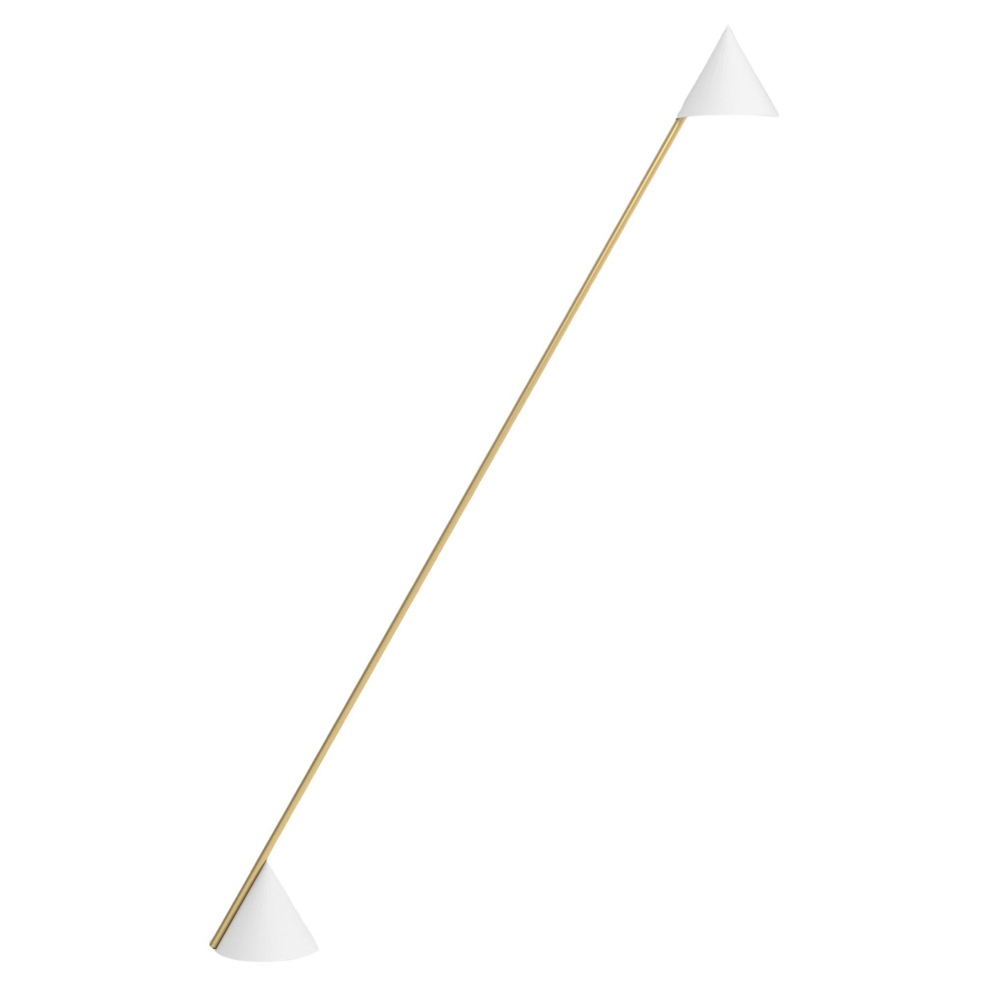 White Hat Floor Light, Cone Down, by Atelier Areti For Sale