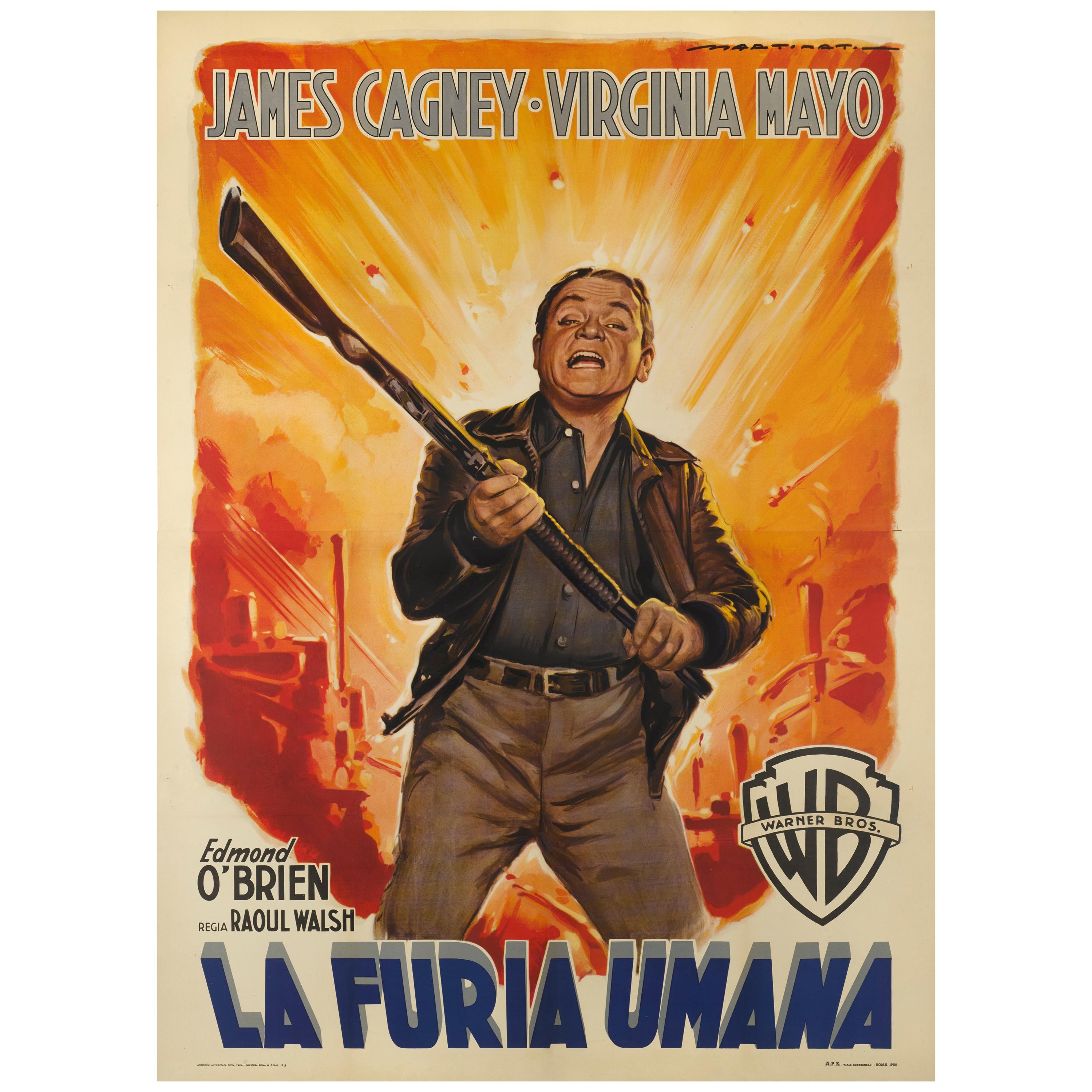 "White Heat / La Furia Umana" Original Italian Film Poster