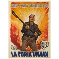 "White Heat / La Furia Umana" Original Italian Film Poster