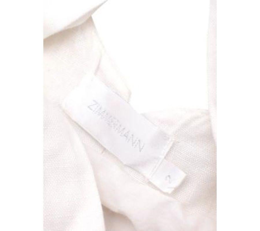 Zimmerman Weißes schweres Hemdkleid aus Leinen - S Damen im Angebot