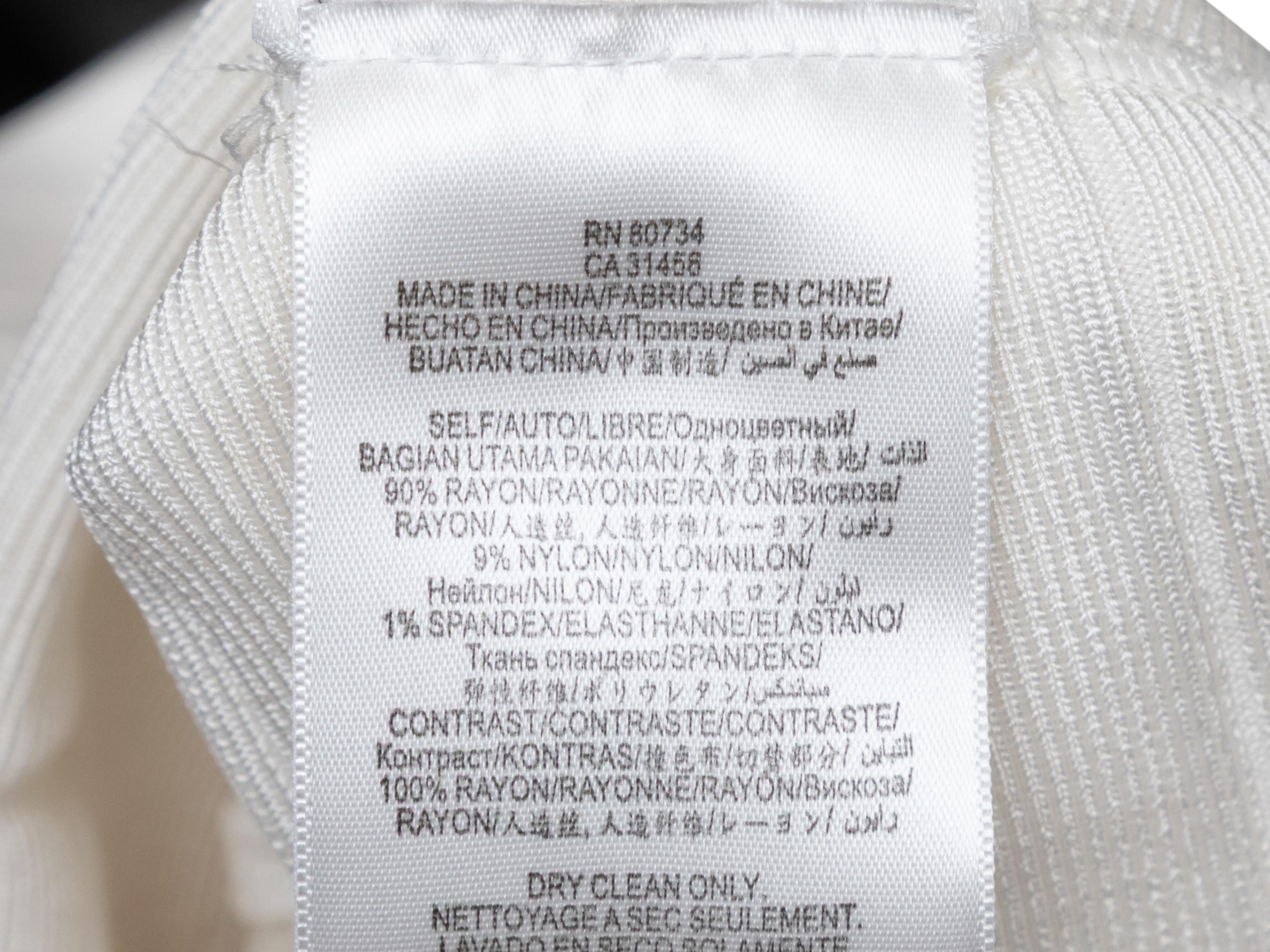 Weißes Herve Leger Minikleid mit Maschenbesatz Größe US L im Angebot 1