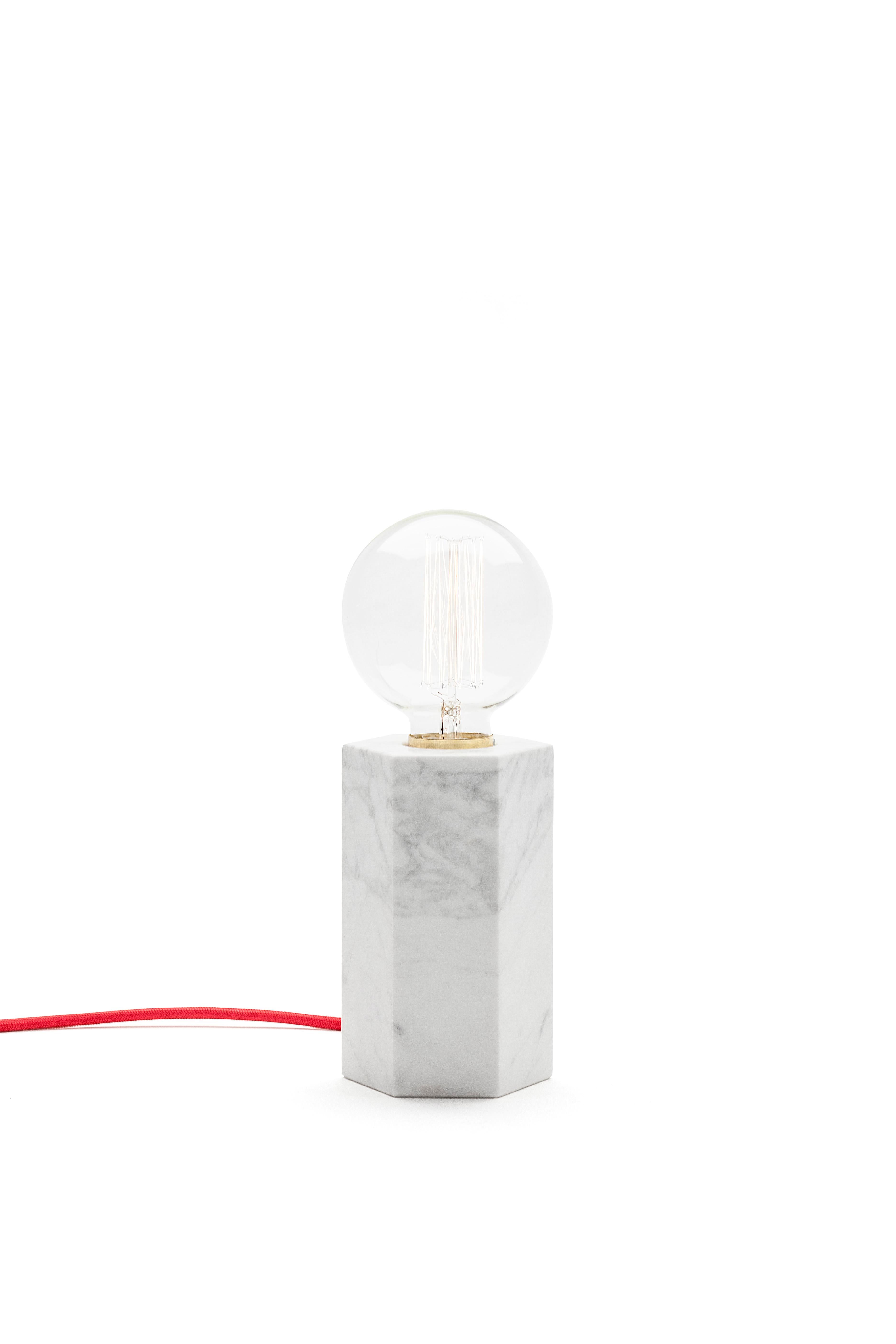 Black hex lamp by Joseph Vila Capdevila
Material: Carrara marble, red cord
Dimensions: 8.5 x 15 x 8.5 cm
9.5 x 24.5 x 9.5 cm
Cord 1.5 m
Weight: 2.2 kg  


Aparentment is a space for creation and innovation, experimenting with materials with the goal