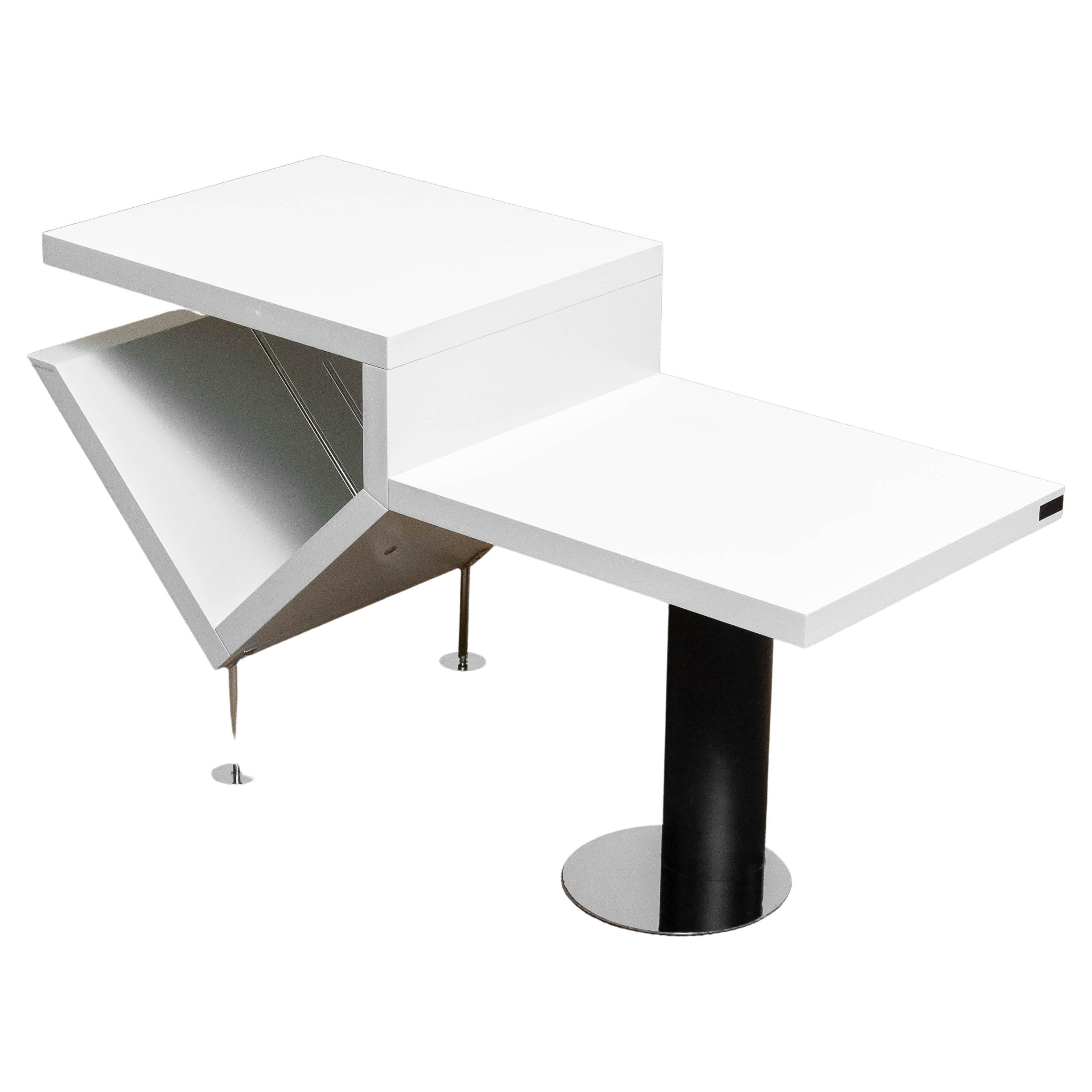 White Hifi Storage System / Table "Attyka" Serie Jacob Jensen for Bang & Olufsen
