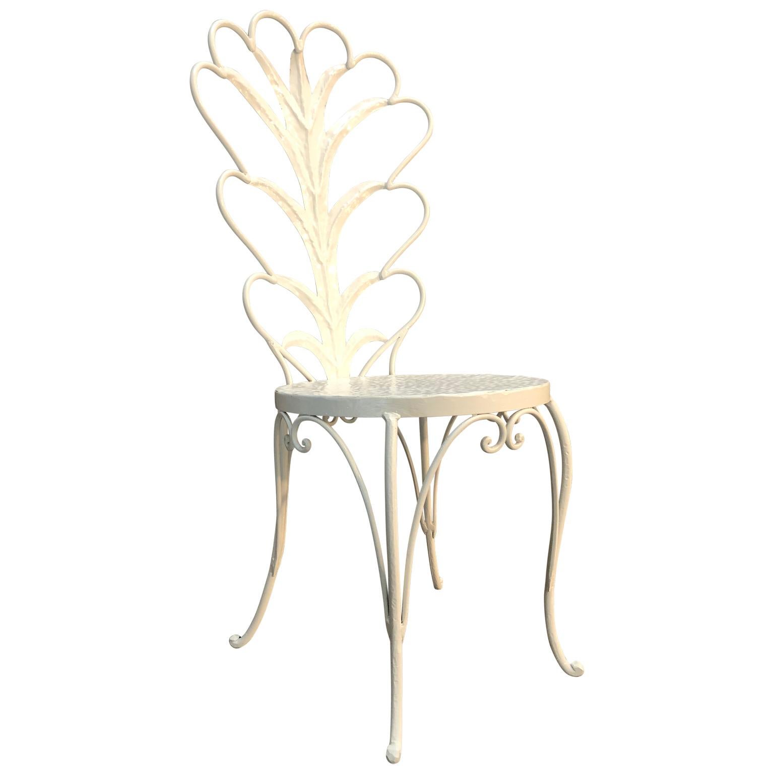 white and gold vanity chair