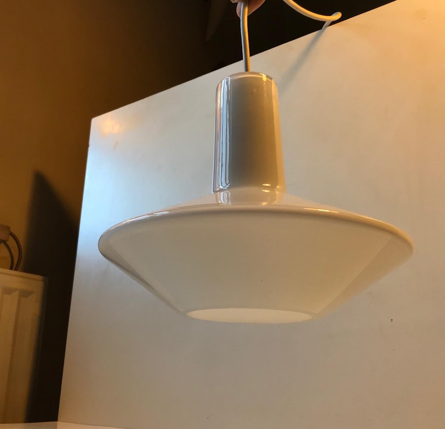White Holmegaard Opaline Pendant Lamp 'Sinus' by Sidse Werner In Good Condition In Esbjerg, DK