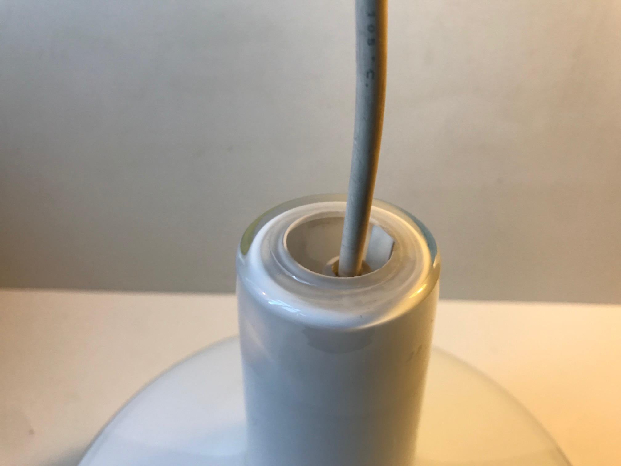 White Holmegaard Opaline Pendant Lamp 'Sinus' by Sidse Werner 2