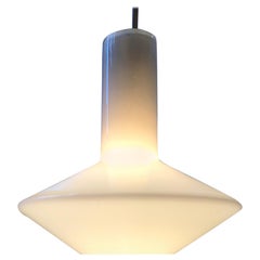 White Holmegaard Opaline Pendant Lamp 'Sinus' by Sidse Werner