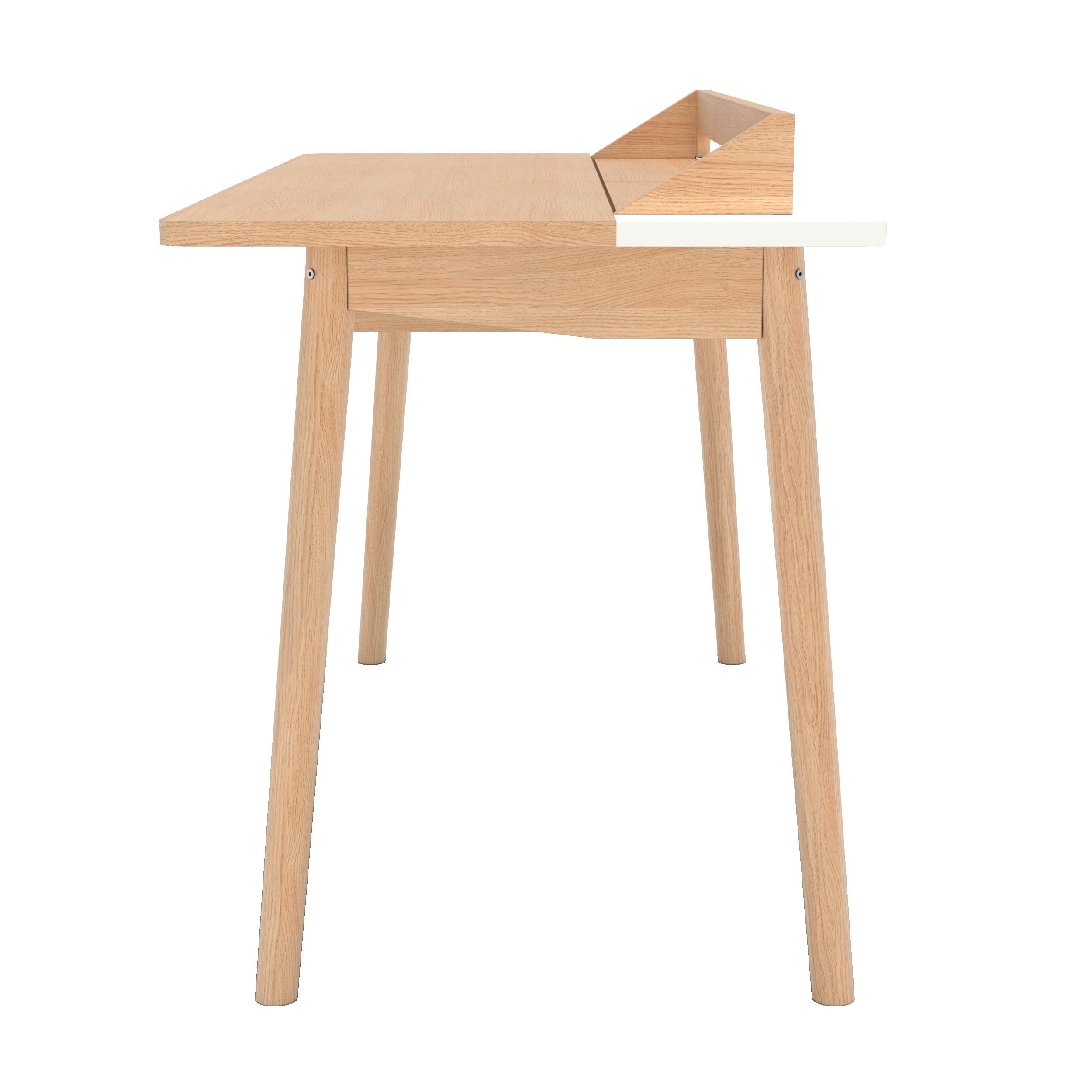 Portuguese White Honoré Desk Natural Oak by HARTO For Sale