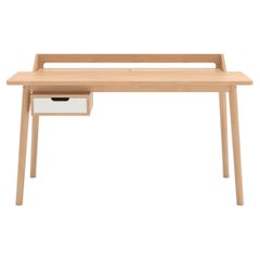 White Honoré Desk Natural Oak by HARTO