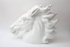 White Horse Head Sculpture