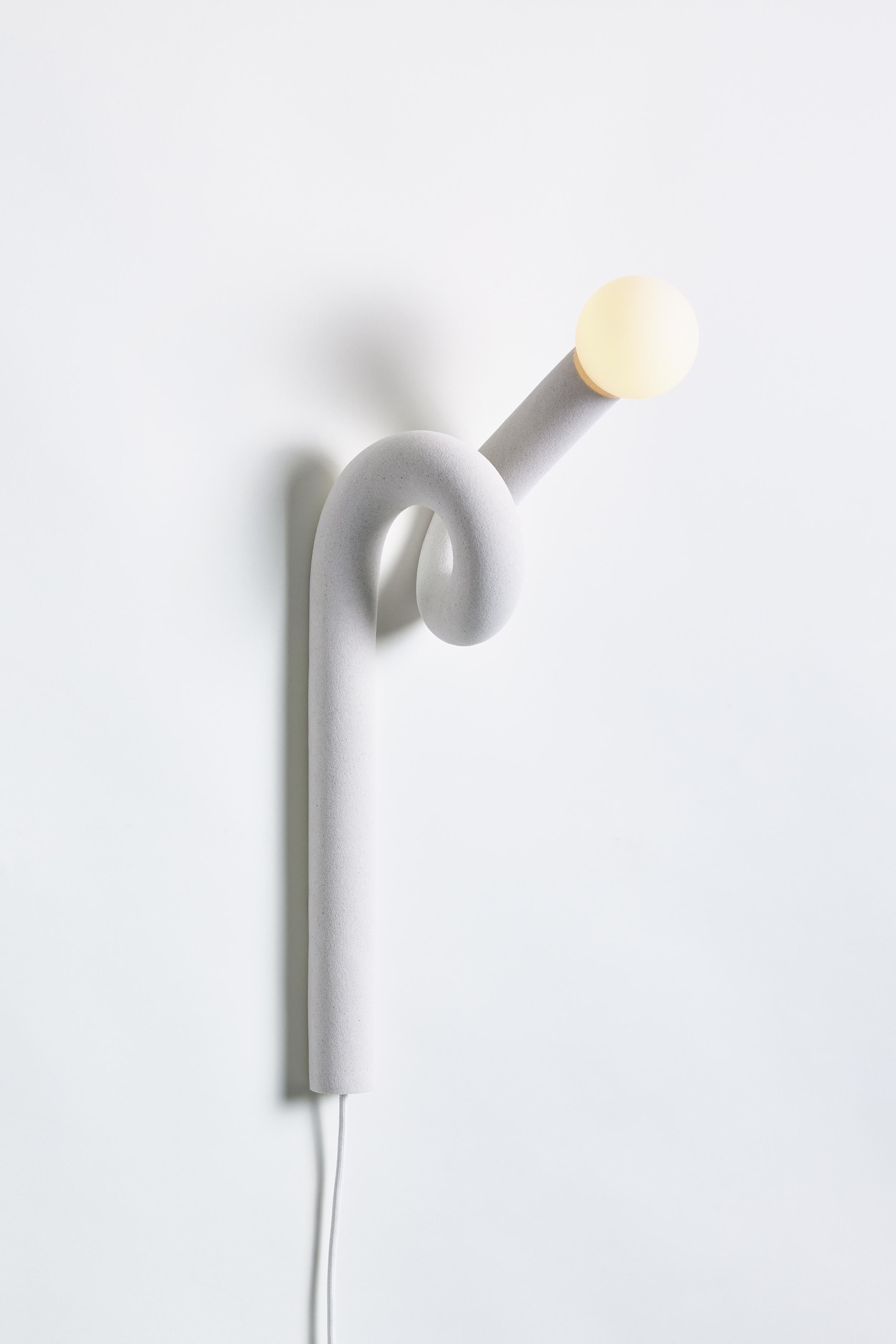 British White Hotel Light 11 Wall Light by Hot Wire Extensions For Sale