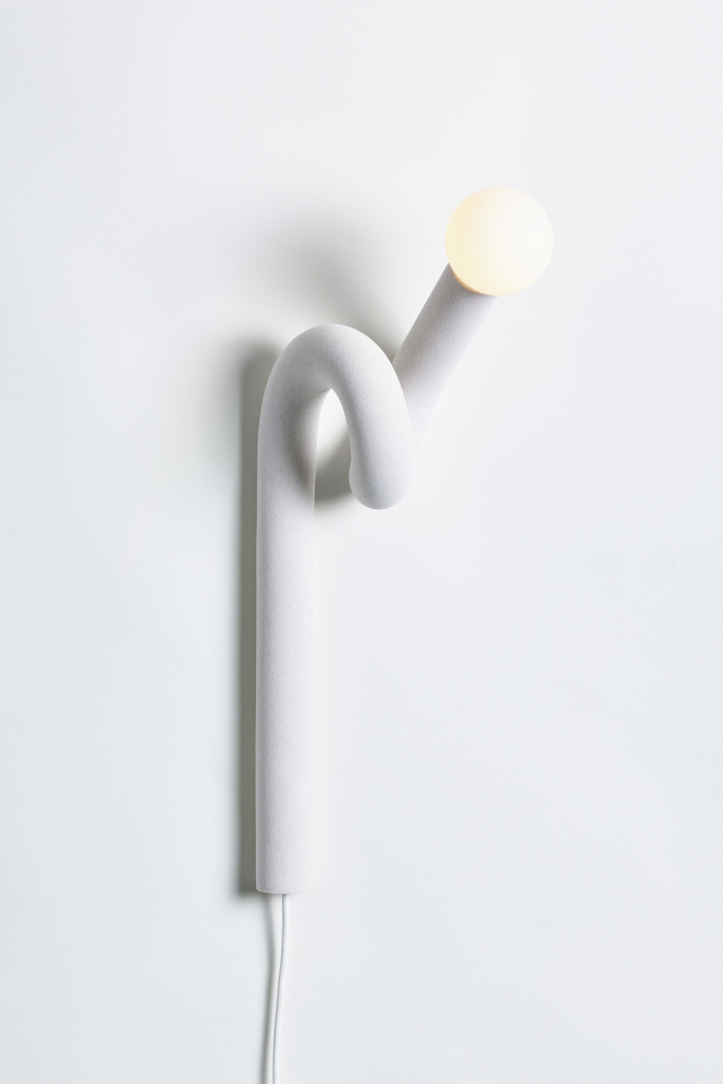 White Hotel Light 11 Wall Light by Hot Wire Extensions In New Condition For Sale In Geneve, CH