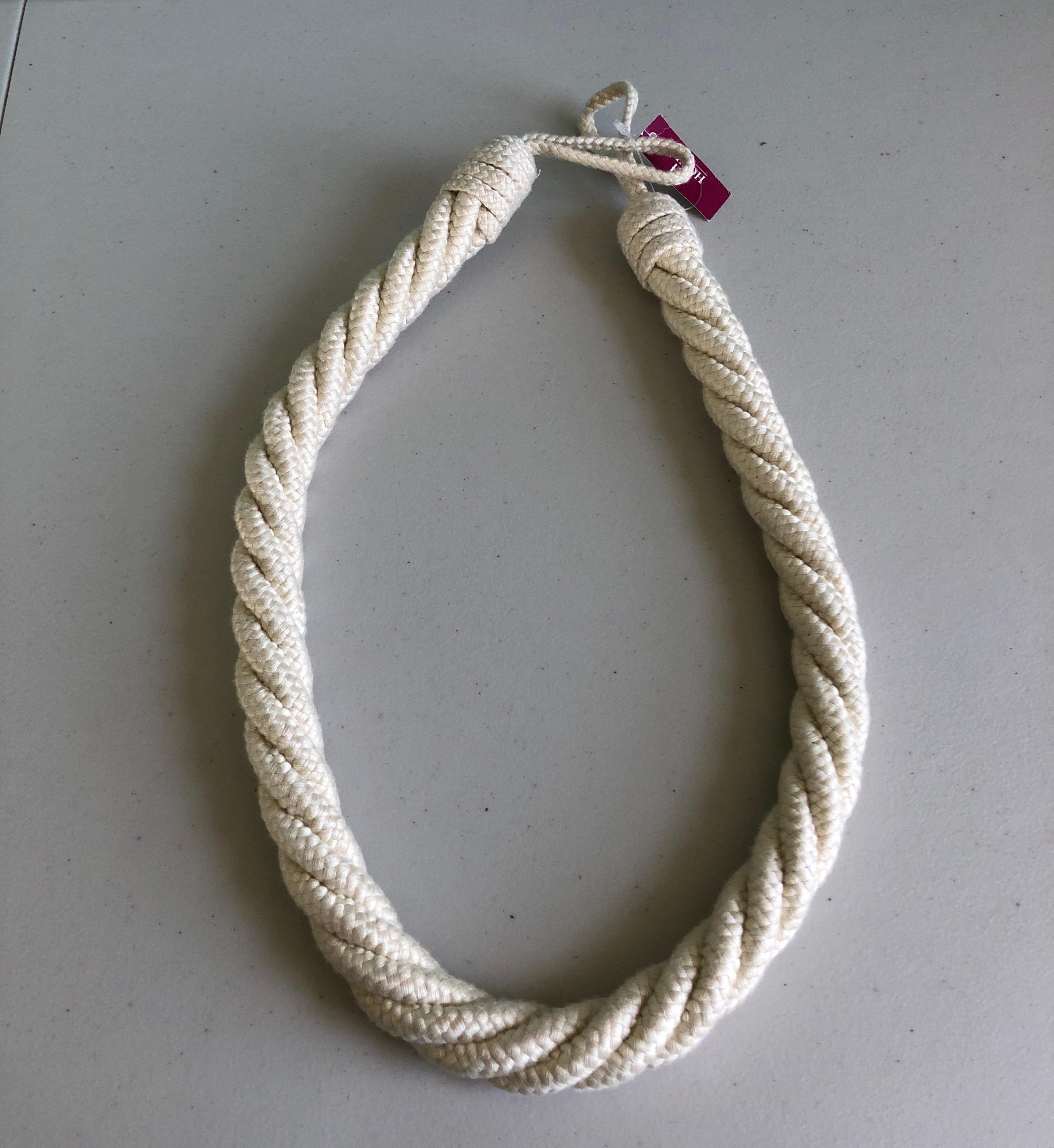 White Houles Paris cord tieback.
New with tag.