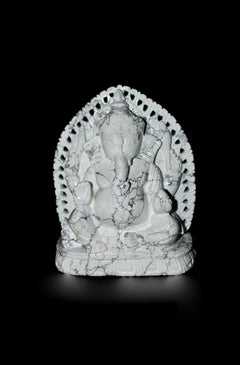 White Buffalo Howlite Stone Ganesh