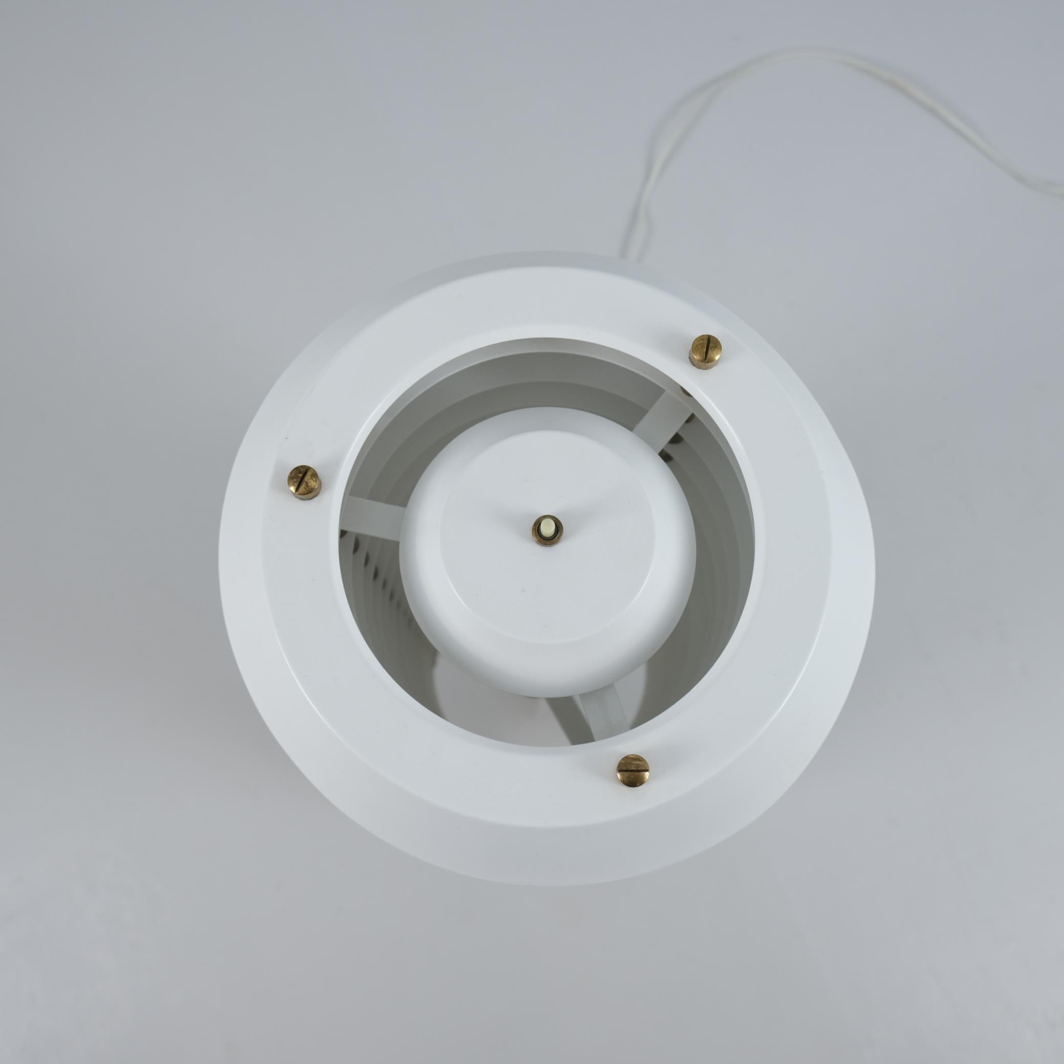 Metal White Ilmari Tapiovaara Maya The Bee Floor Lamp, Hienoteräs for Asko, 1950s For Sale