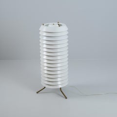 White Ilmari Tapiovaara Maya The Bee Floor Lamp, Hienoteräs for Asko, 1950s