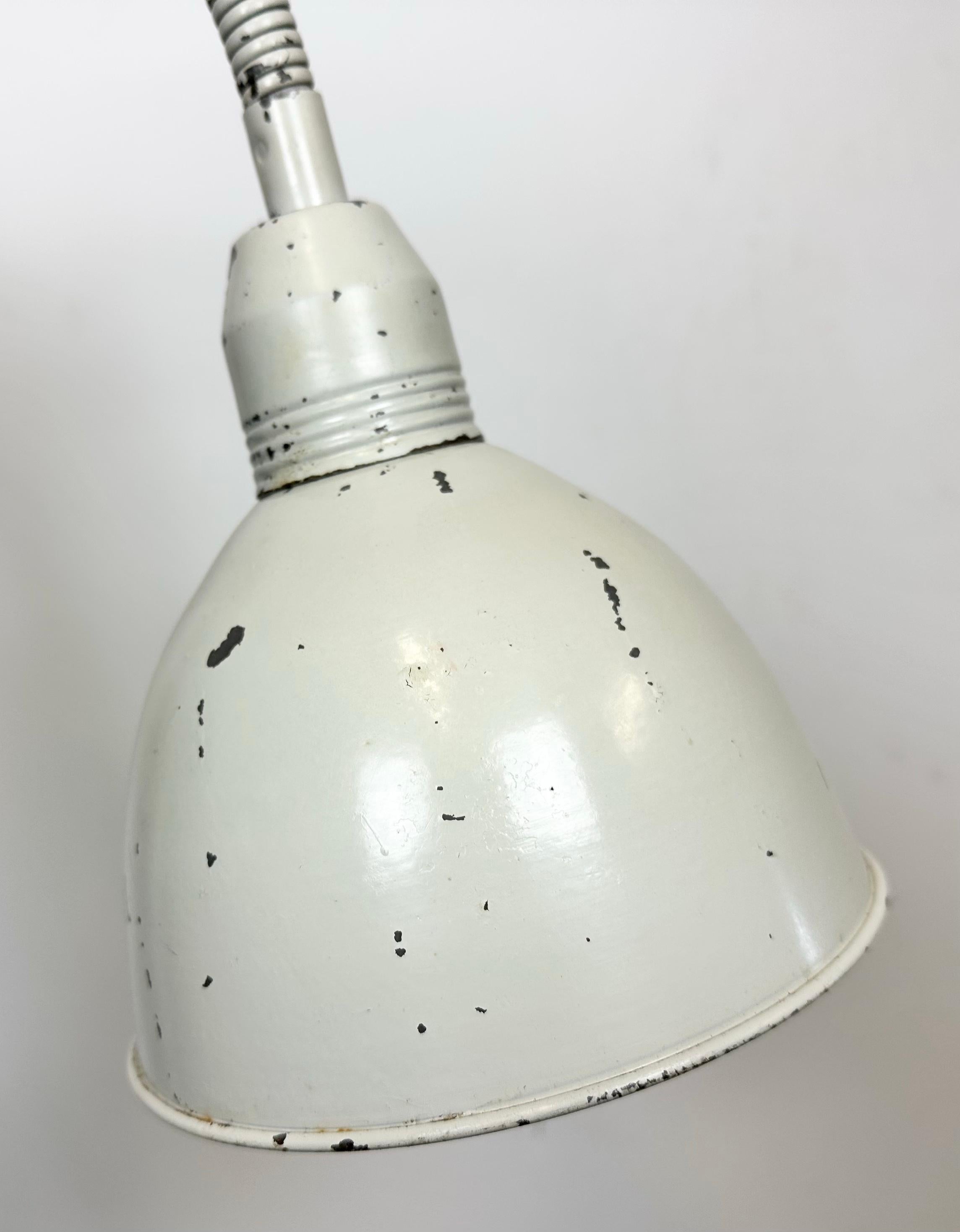 White Industrial Scissor Wall Lamp from Elektroinstala, 1960s For Sale 4