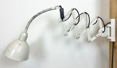 White Industrial Scissor Wall Lamp from Elektroinstala, 1960s
