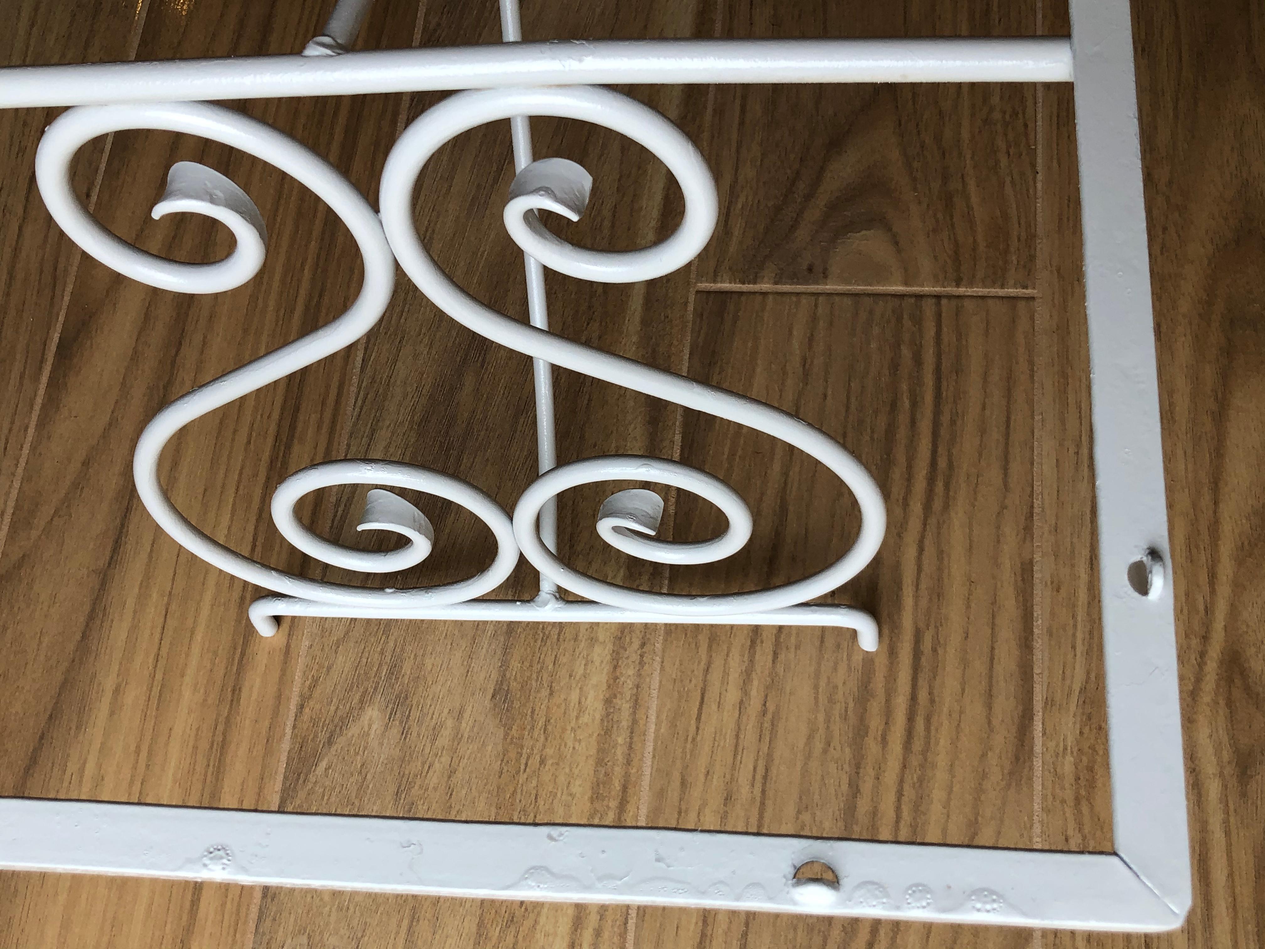 Welded White Iron Coffee Table Base For Sale