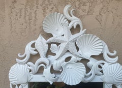 White Iron Sea Shell Mirror