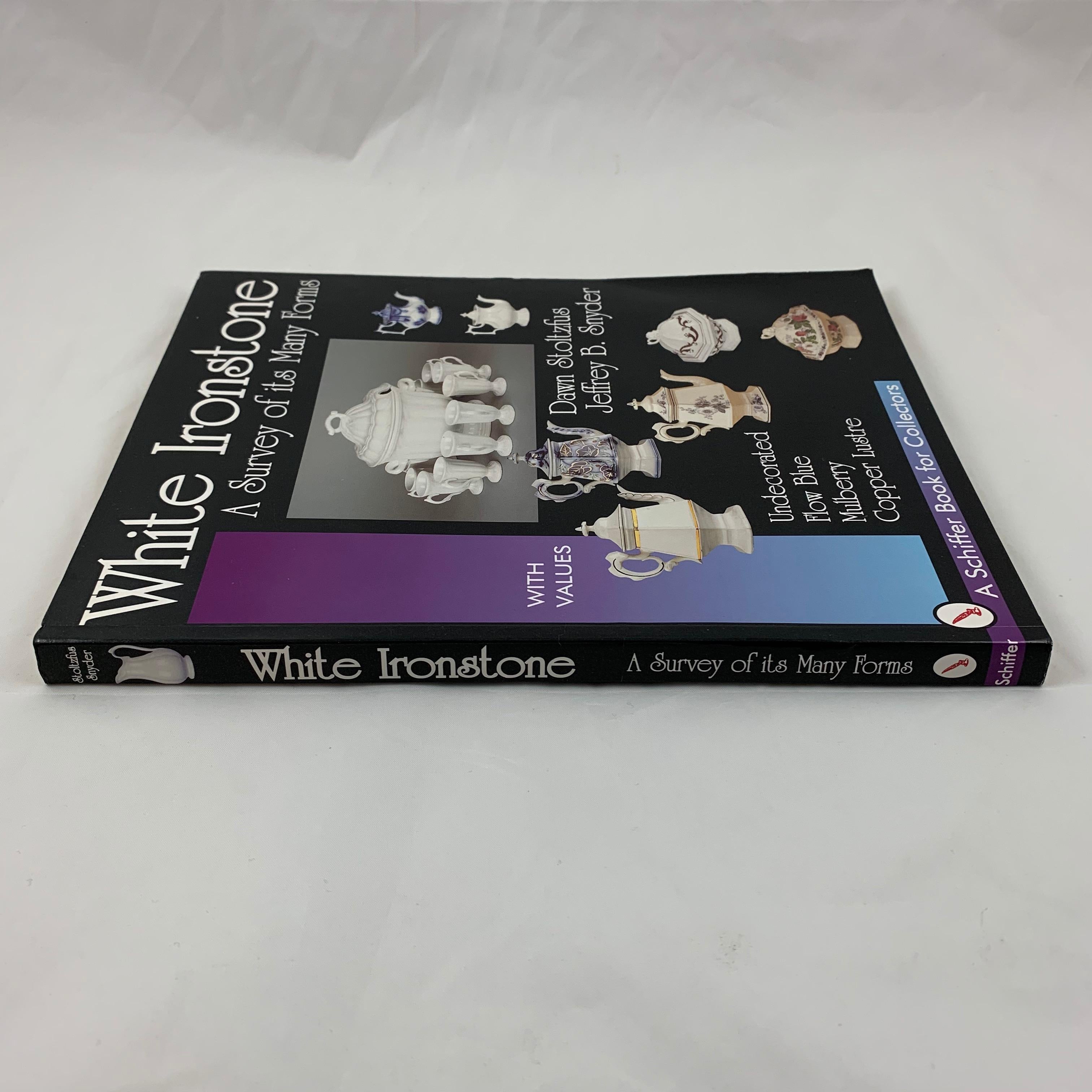International Style White Ironstone Ceramics Reference Book by Dawn Stoltzfus 1st Edition Paperback For Sale