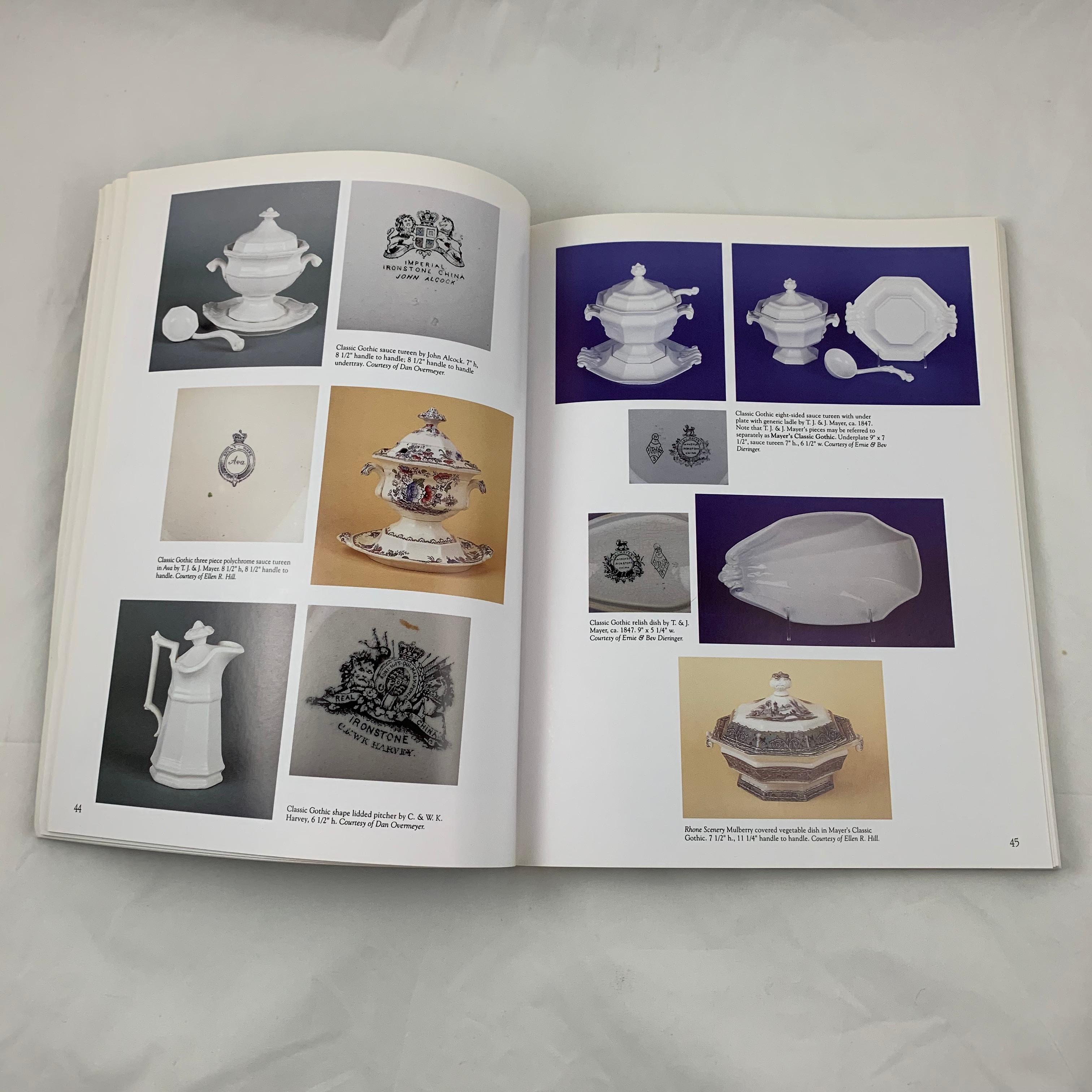 Machine-Made White Ironstone Ceramics Reference Book by Dawn Stoltzfus 1st Edition Paperback For Sale