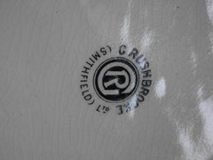 White Ironstone Grocer's Cheese Slab