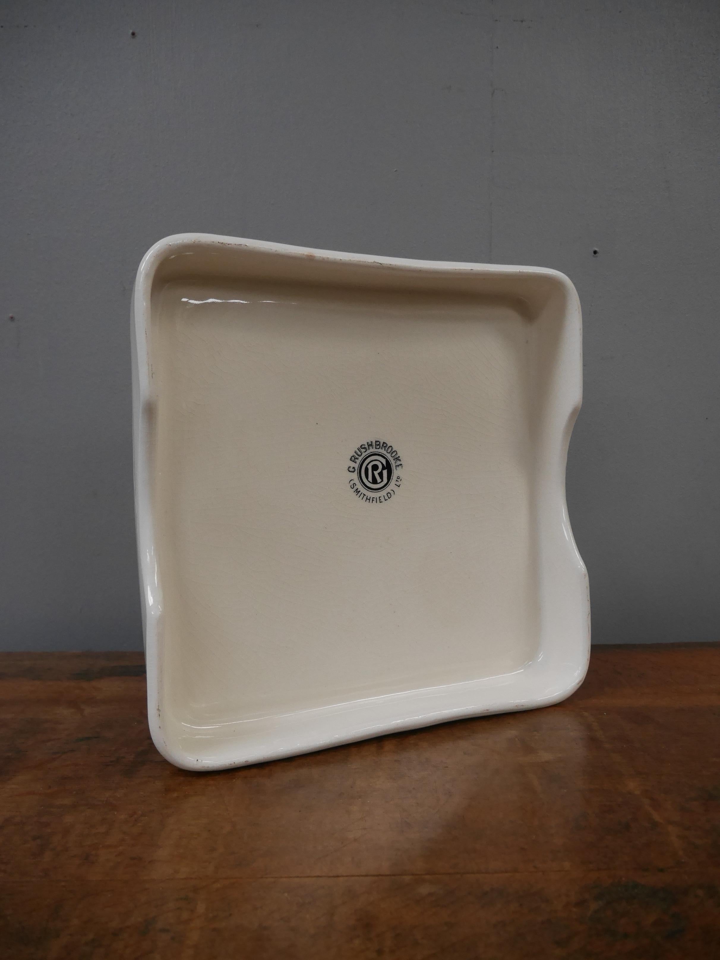 Mid-20th Century White Ironstone Grocer's Cheese Slab