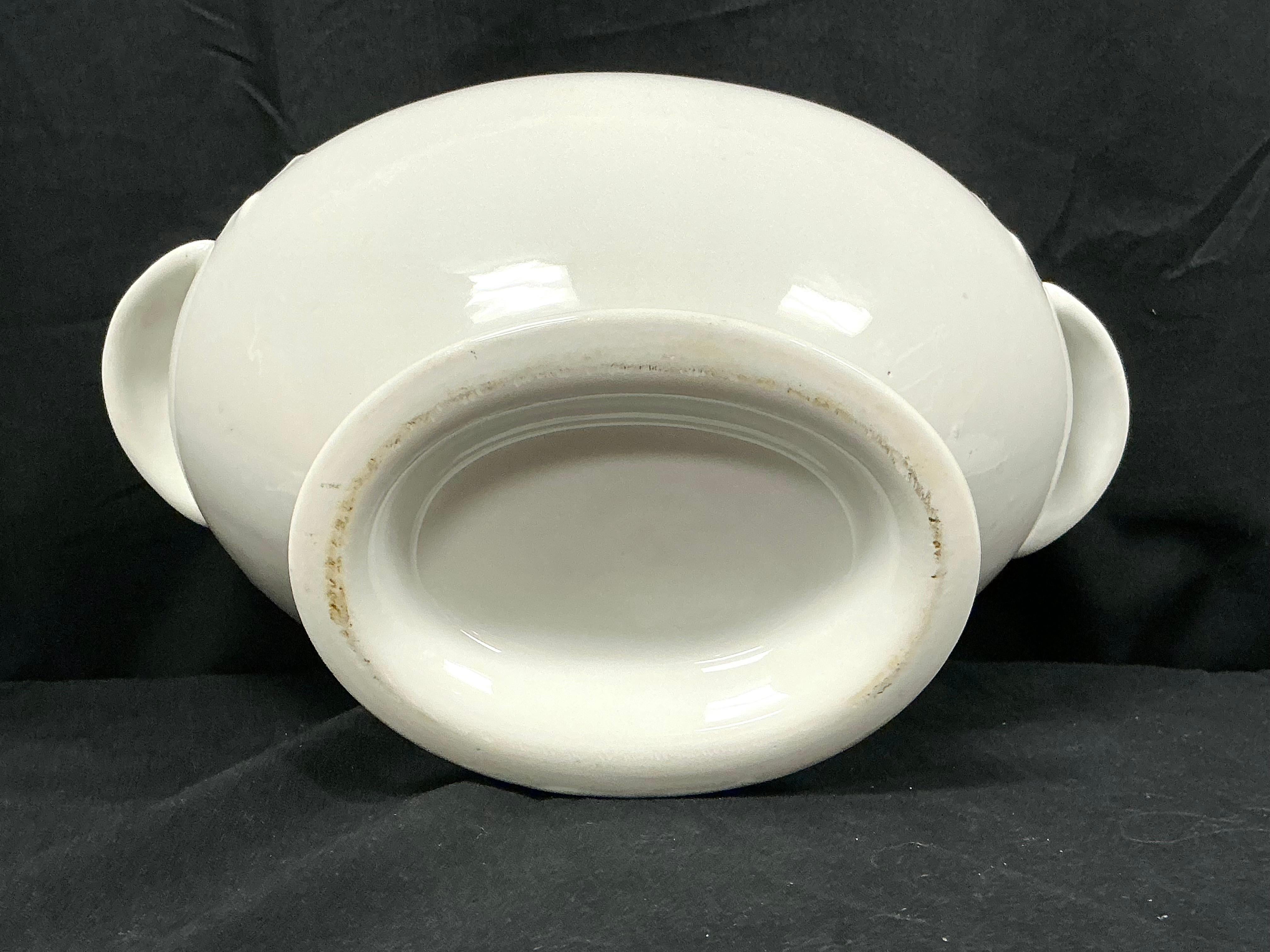 White Ironstone Soup Tureen with Lid For Sale 4