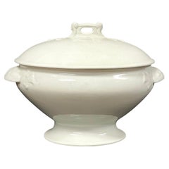 White Ironstone Soup Tureen with Lid