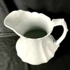 White Ironstone Water Pitcher by Johnson Bros England