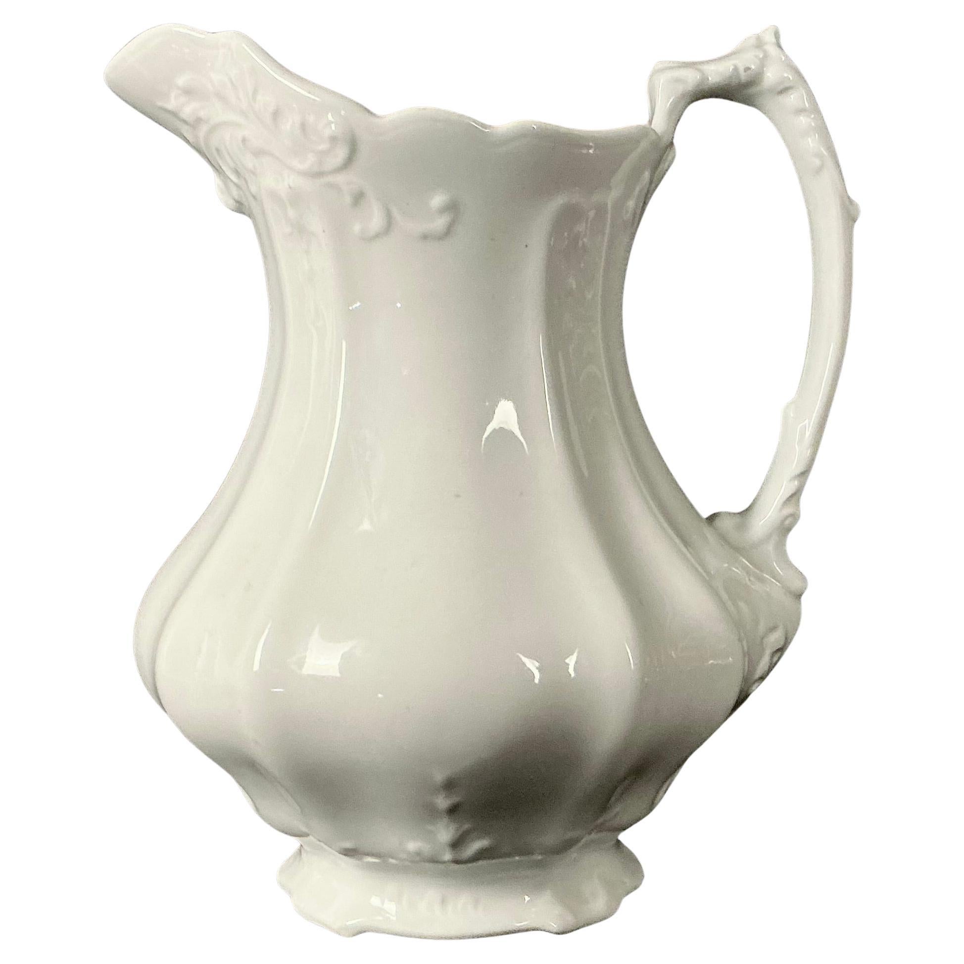 Jarra de agua de ironstone blanco de Johnson Bros Inglaterra