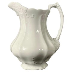 White Ironstone Water Pitcher by Johnson Bros England