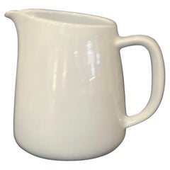 Brocca per l'acqua in pietra ferrosa bianca di Kaj Franck per Arabia FL3 Danish Modern