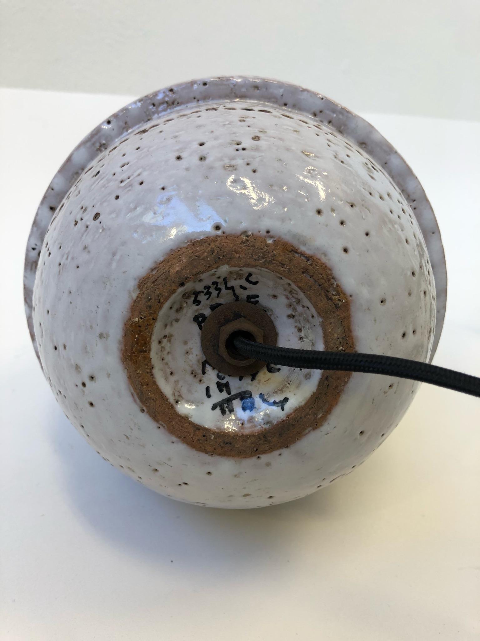 Lampada da tavolo in ceramica bianca italiana di Bitossi in vendita 3
