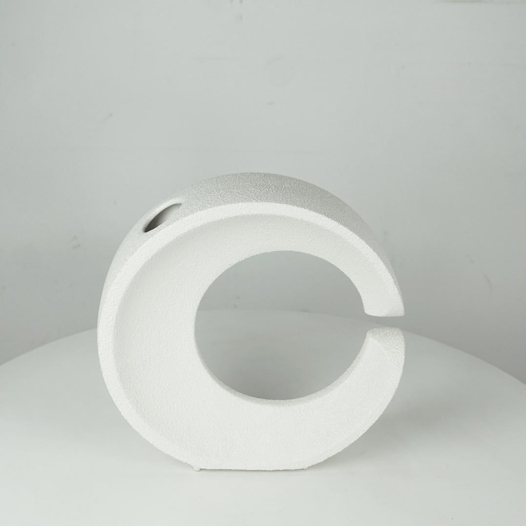 Vaso in ceramica bianca del Medioevo di Roberto Rigon per Bertoncello In condizioni buone in vendita a Vienna, AT